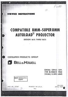 Bell and Howell 1620 manual. Camera Instructions.